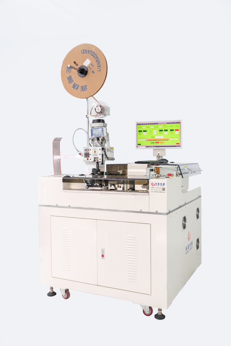 HC-10+SK全自動(dòng)沾錫扭線(xiàn)穿塑殼壓接機(jī)